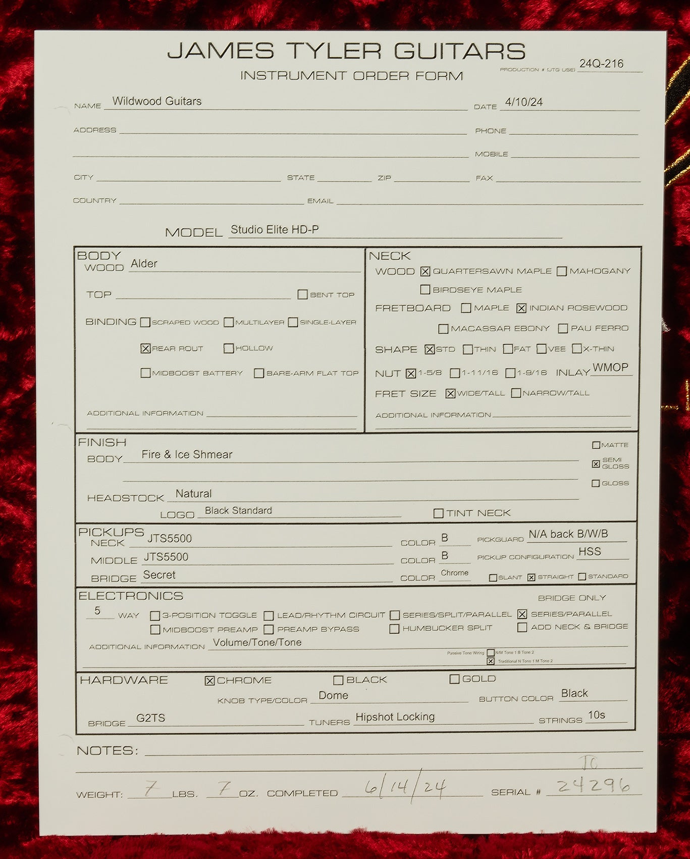 2024 James Tyler Studio Elite HD-P