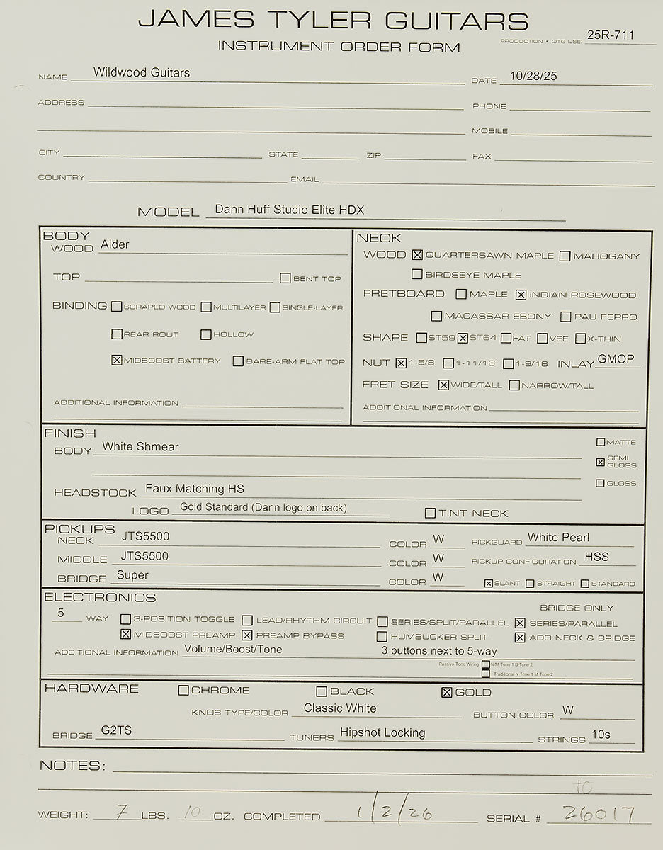 Dann Huff Studio Elite HDX