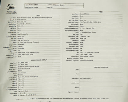 Pete Thorn Signature Custom HSS