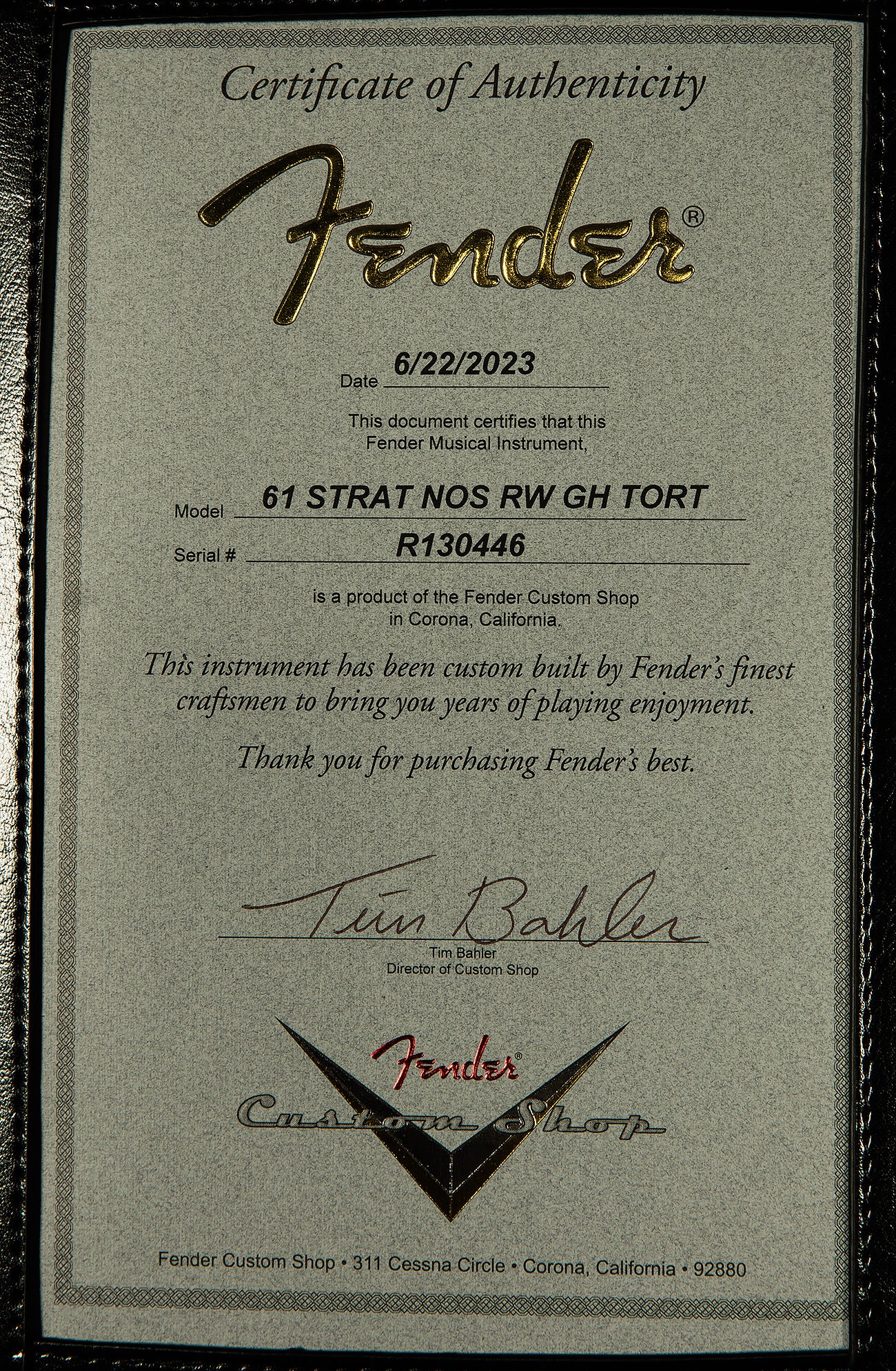 Wildwood 10 1961 Stratocaster - NOS