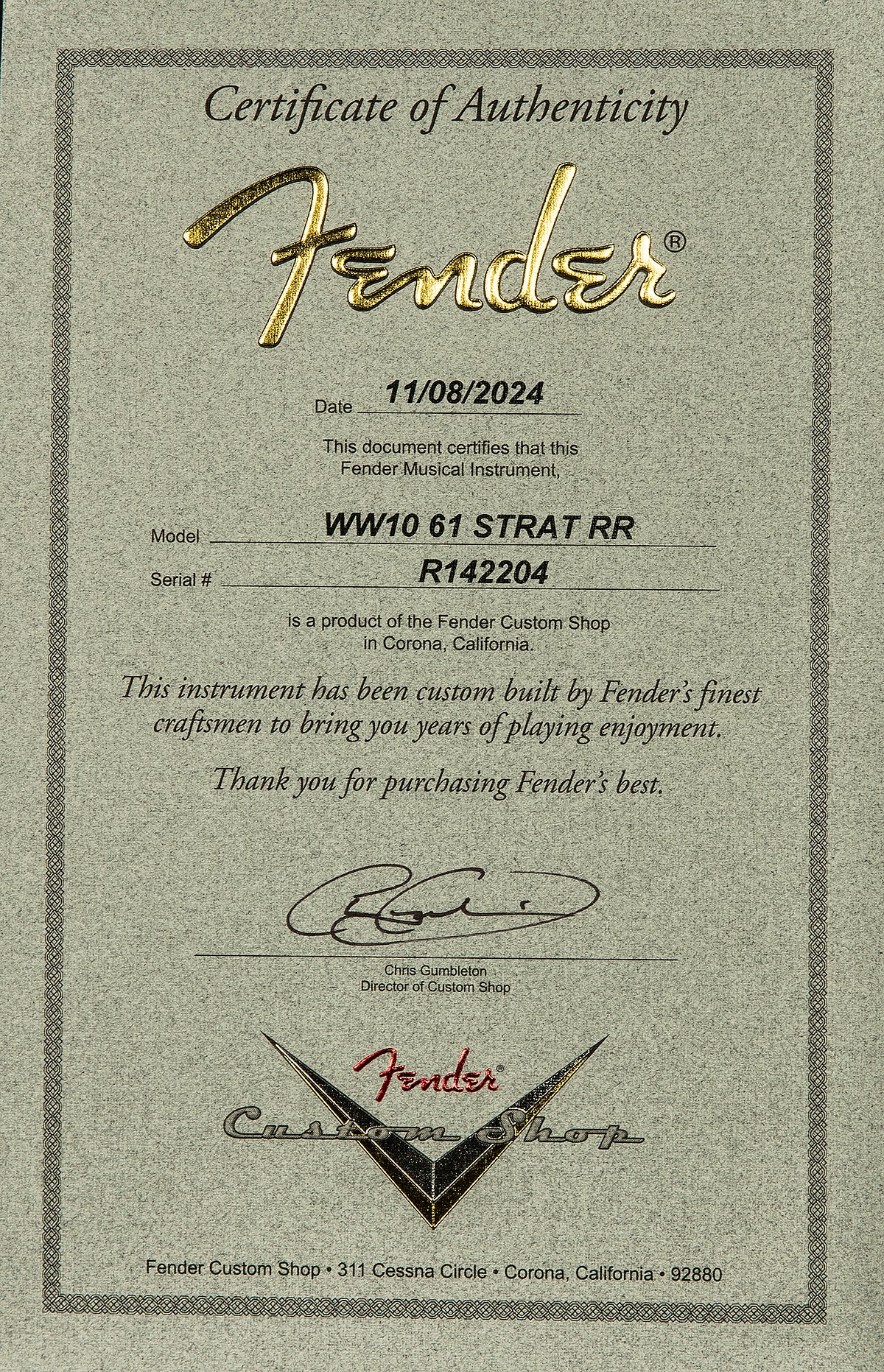 Wildwood 10 Relic-Ready 1961 Stratocaster