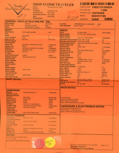 Wildwood 10 1959 Telecaster - NOS