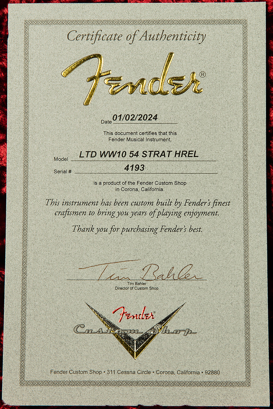 Limited Wildwood 10 70th Anniversary 1954 Stratocaster - Heavy Relic