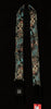 Red, Gold and Blue Flowers on Black