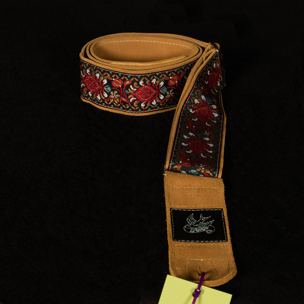 Toasty Red and Brown Flower Woven