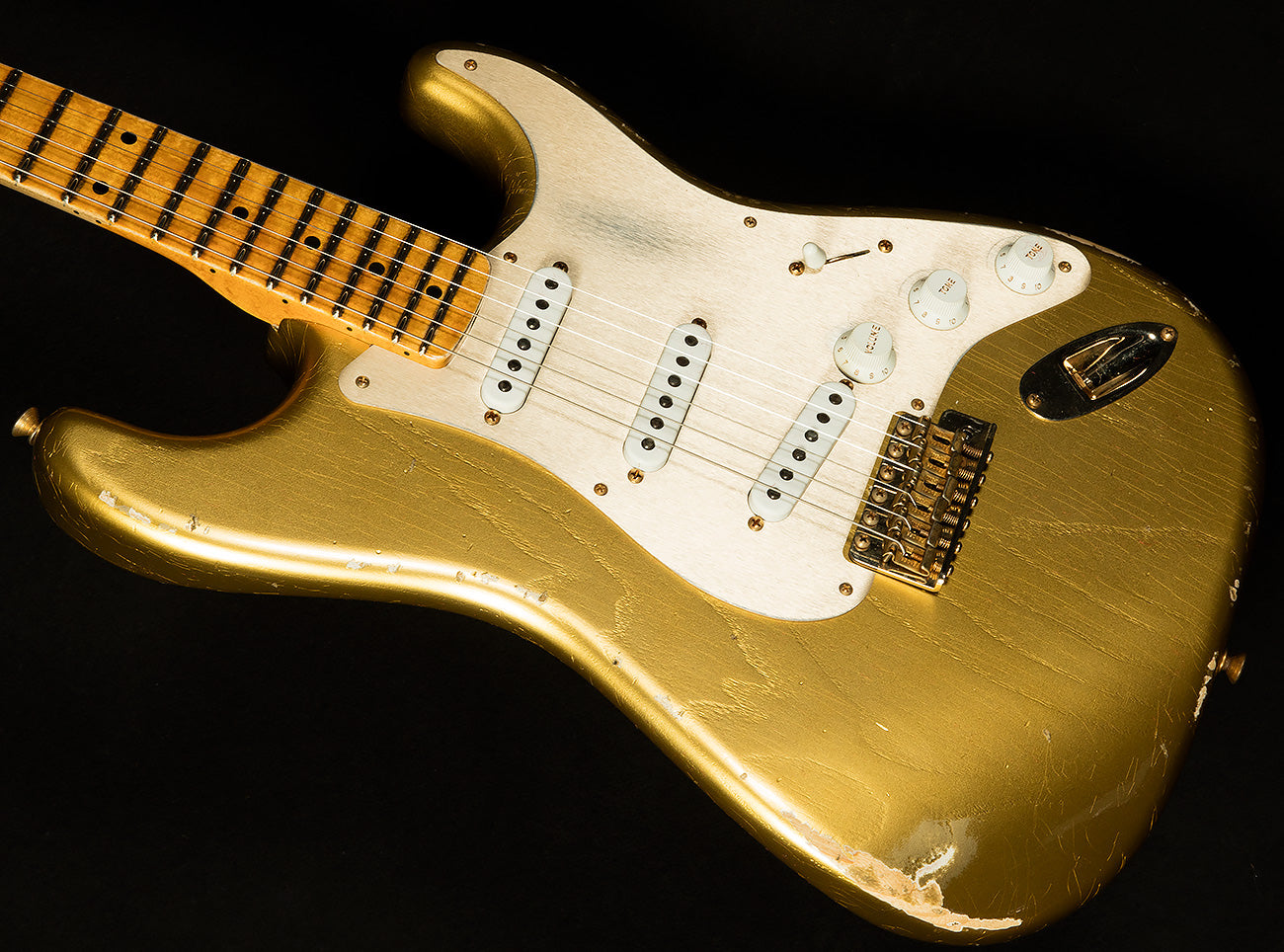 2022 Limited 1955 Bone Tone Stratocaster - Relic – Wildwood Guitars