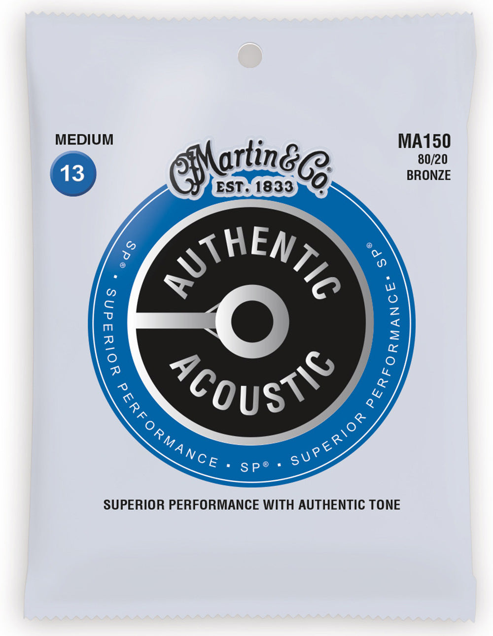 MA150 Authentic Acoustic SP Guitar Strings 80/20 Bronze - Medium 13-56