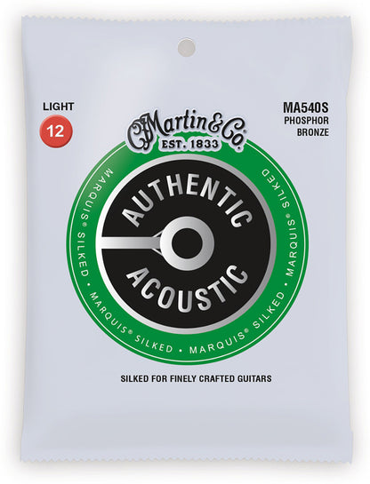 MA540S Authentic Acoustic Marquis Silked Guitar Strings Phosphor Bronze - Light 12-54