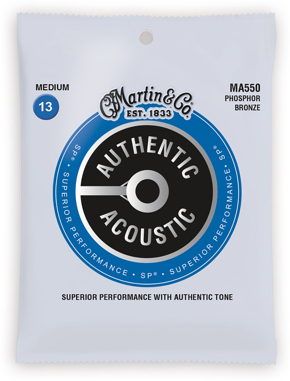 MA550 Authentic Acoustic SP Guitar Strings Phosphor Bronze - Medium 13-56