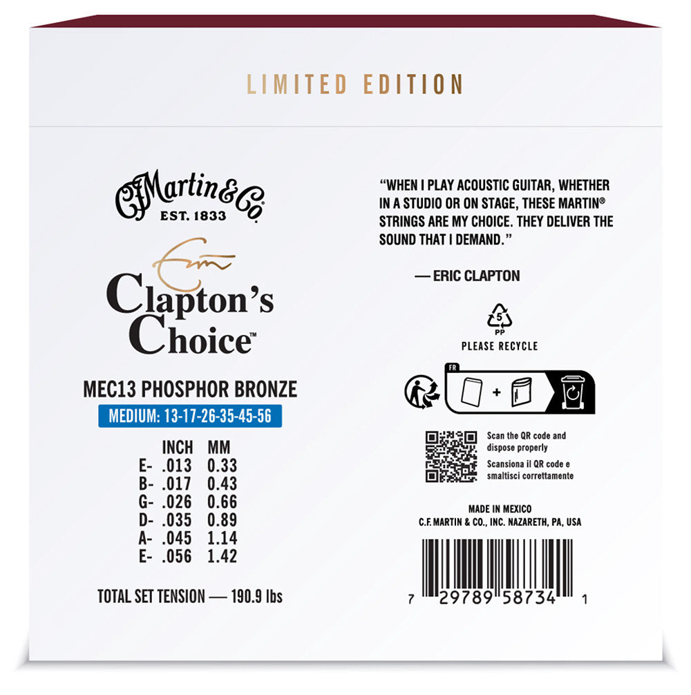 MEC13 Martin Clapton's Choice Phosphor Bronze - Medium 13-56