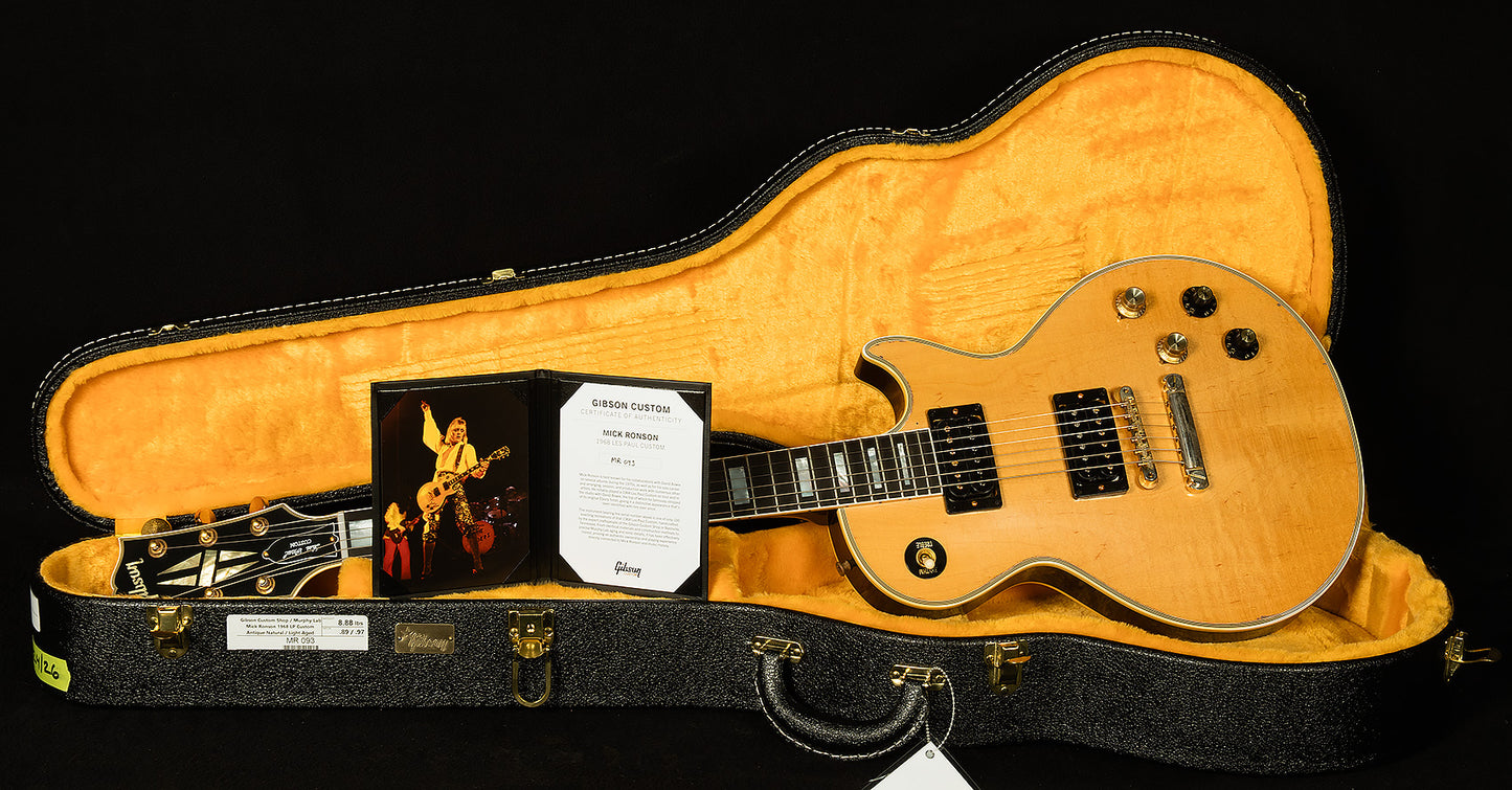 Mick Ronson Signature 1968 Les Paul Custom Collector's Edition - Murphy Lab Aged, #93 of 100 Worldwide