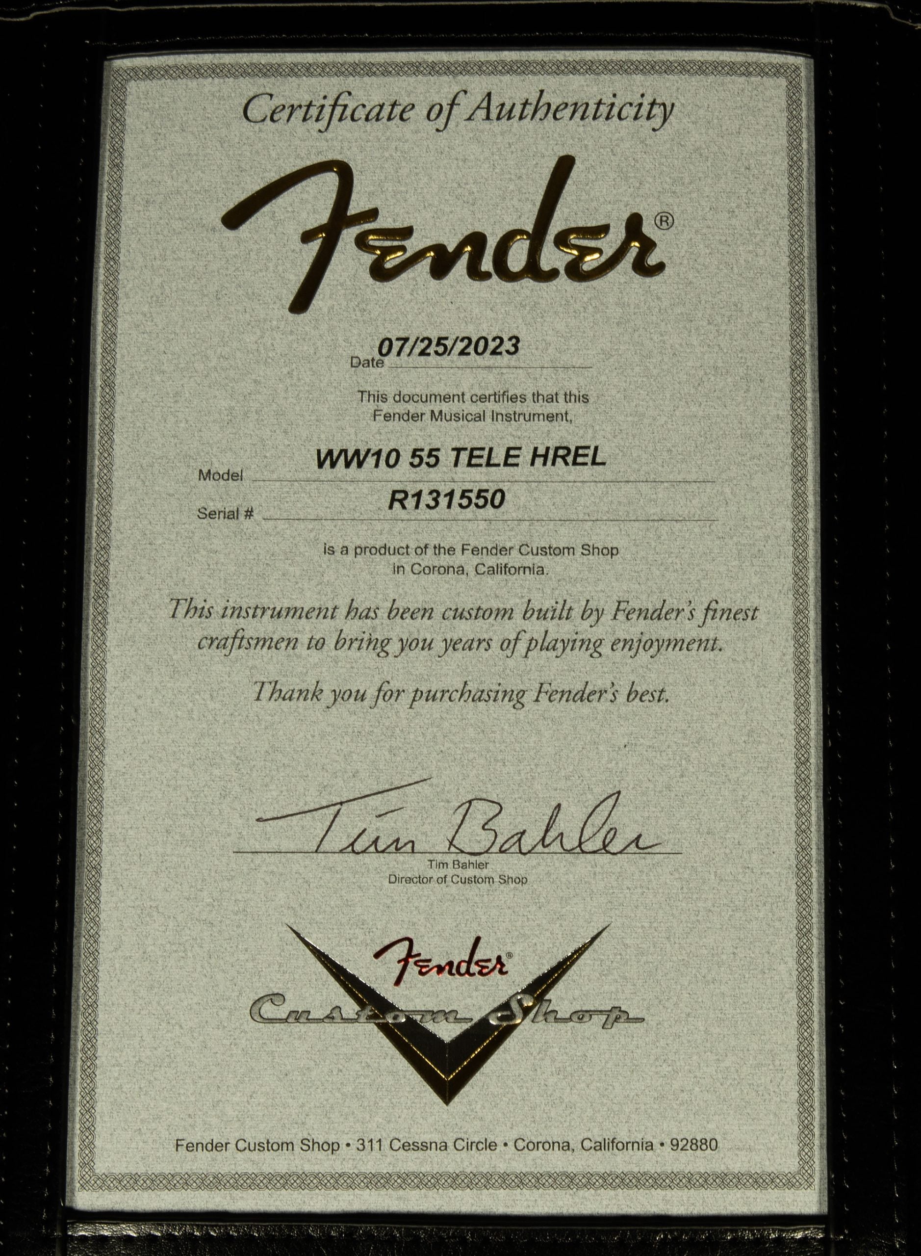 Wildwood 10 1955 Telecaster - Heavy Relic