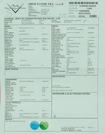 Wildwood 10 1959 Jazzmaster - NOS