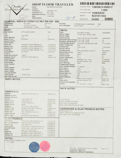 Wildwood 10 1961 Stratocaster - Closet Classic