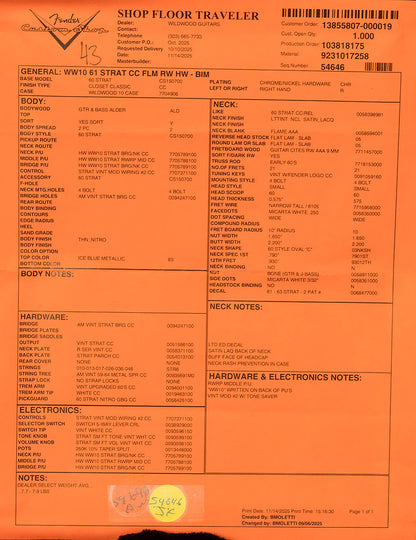 Wildwood 10 1961 Stratocaster - Closet Classic