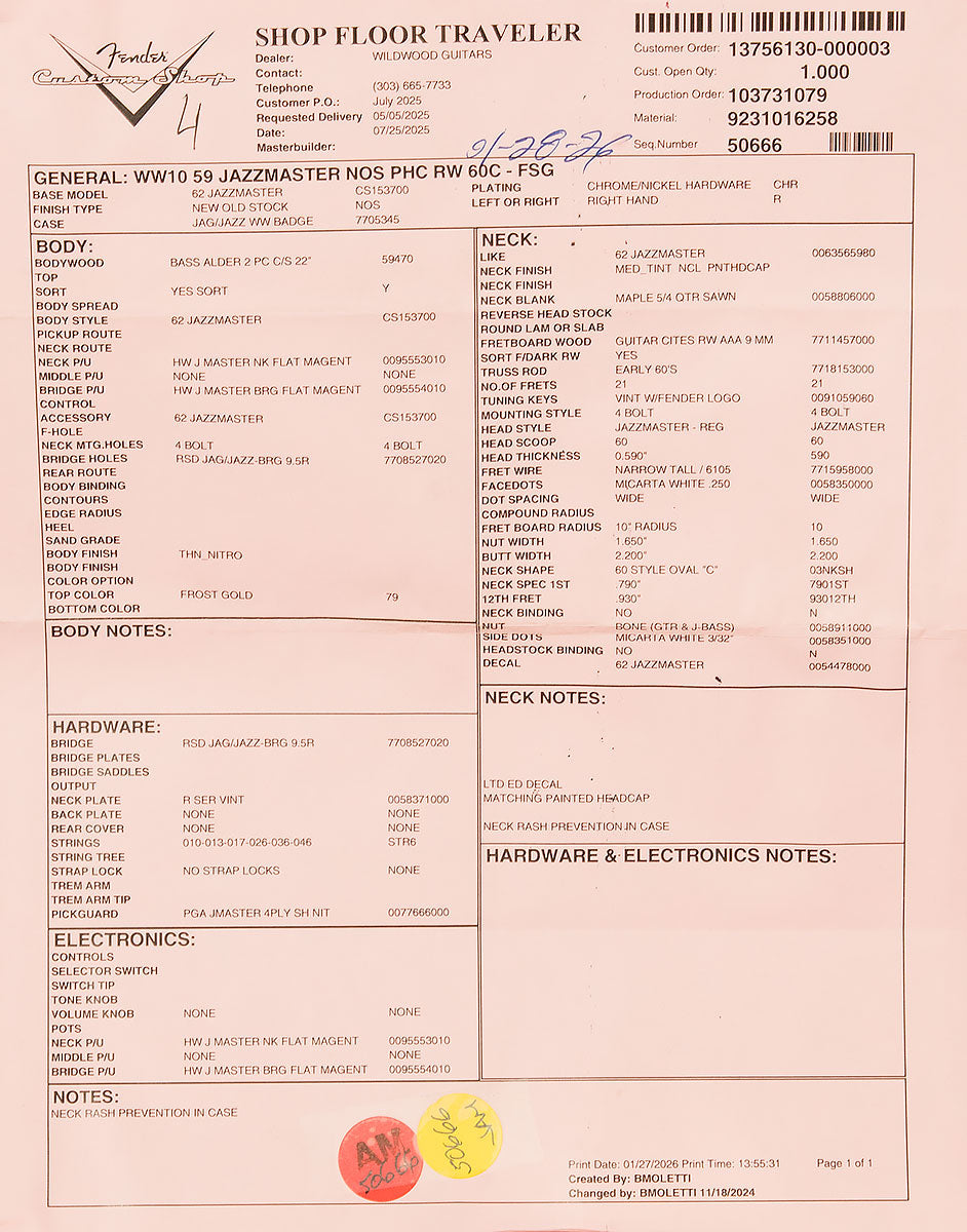 Wildwood 10 1959 Jazzmaster - NOS