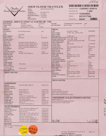 Wildwood 10 1961 Stratocaster - Closet Classic