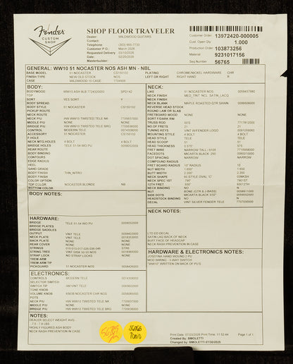 Wildwood 10 1951 Nocaster - NOS