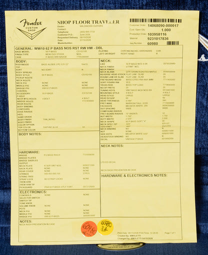 Wildwood 10 1962 Precision Bass - NOS