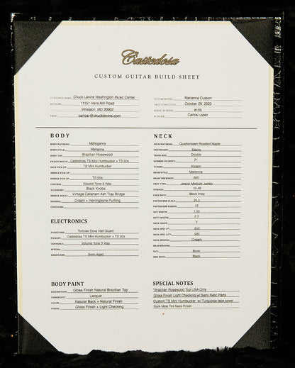 2023 Castedosa Guitars Marianna Custom - Brazilian Rosewood