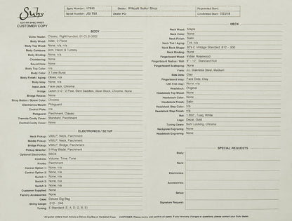 2018 Suhr Classic S SSS