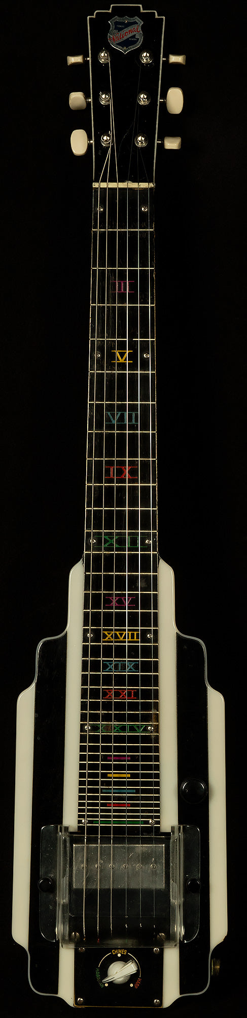 Vintage 1947 National Model 75 New Yorker Lap Steel - Empire State Building