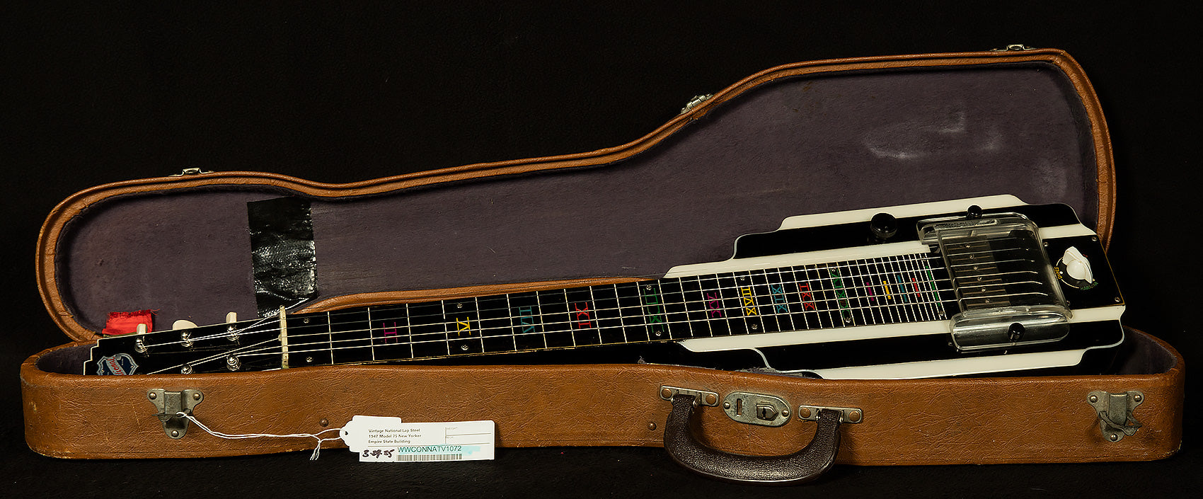 Vintage 1947 National Model 75 New Yorker Lap Steel - Empire State Building