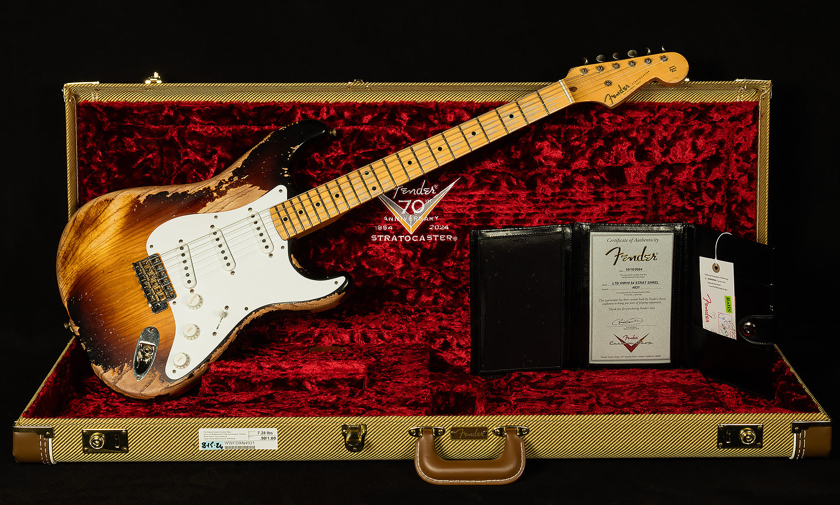 2024 Limited Wildwood 10 70th Anniversary 1954 Stratocaster - Super Heavy Relic