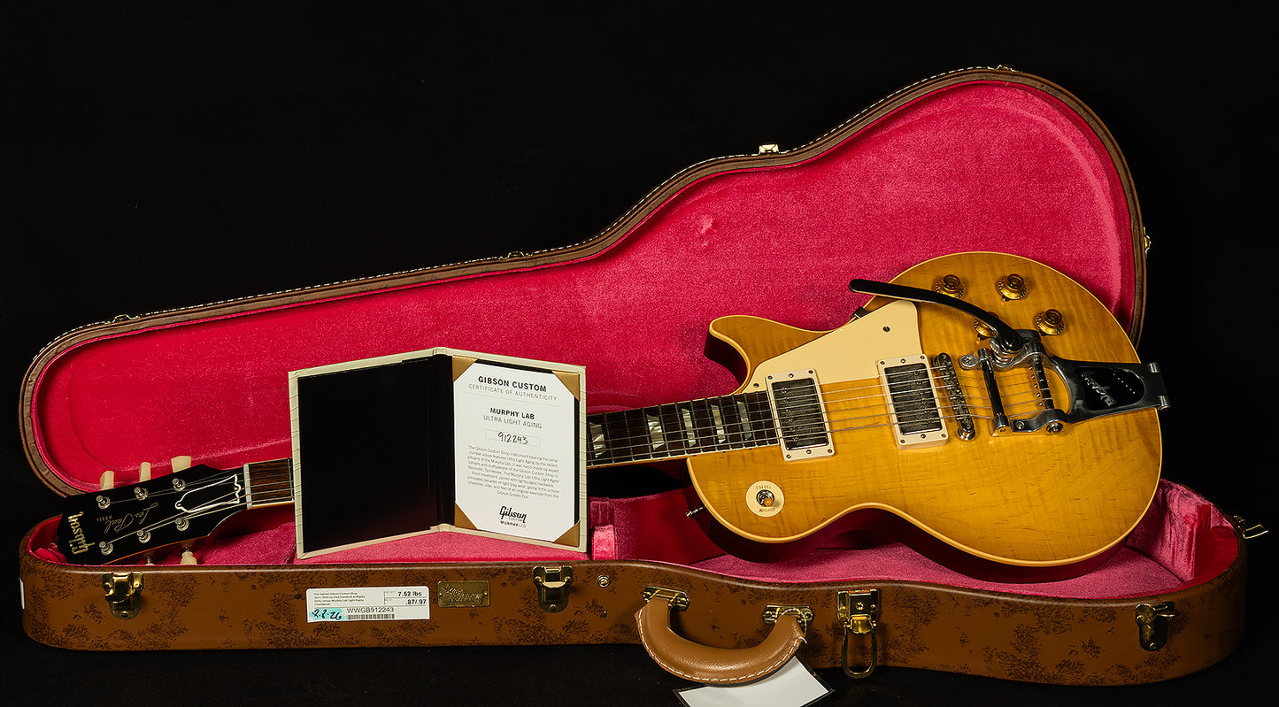 2021 Custom Shop 1959 Les Paul Standard - Murphy Lab Ultra Light Aged, Bigsby
