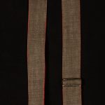 Brown Denim on Red Suede